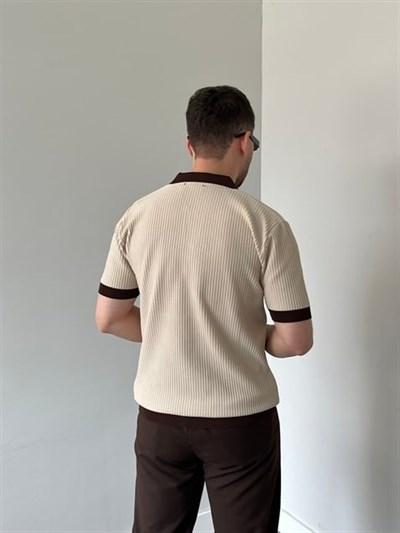 Hemşire Yaka Triko Krem