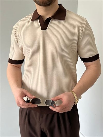 Hemşire Yaka Triko Krem
