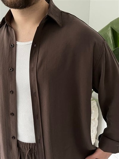 Kahverengi Premium Modal Oversize Takım