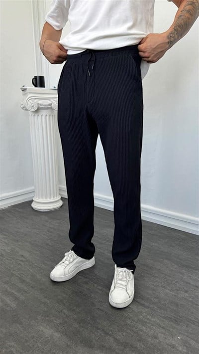 MR Kalın Fitilli Baggy Pantolon Siyah