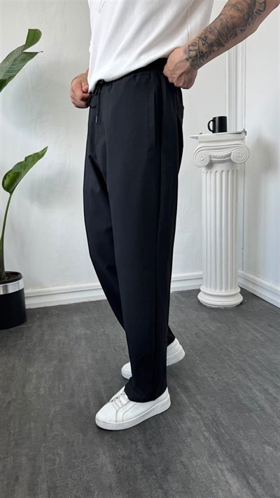 MR Paça Fermuarlı Baggy Jogger Siyah