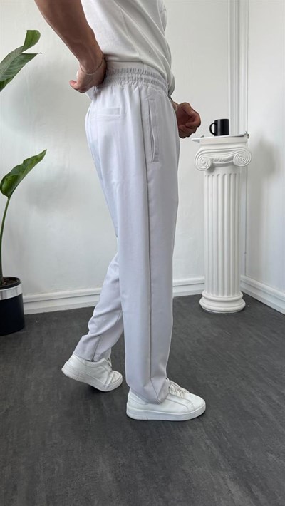 MR Paça Fermuarlı Baggy Jogger Taş Gri