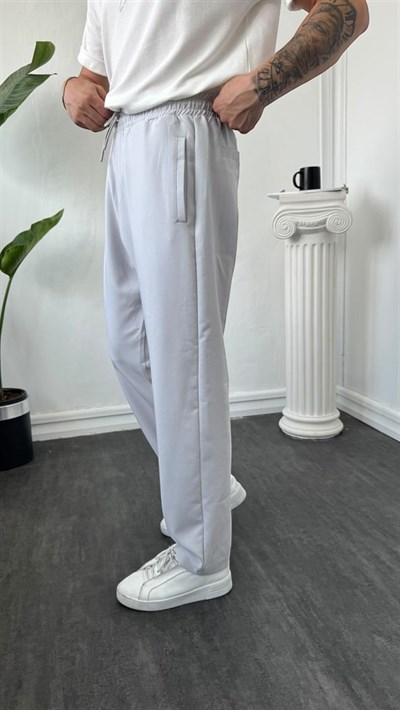 MR Paça Fermuarlı Baggy Jogger Taş Gri