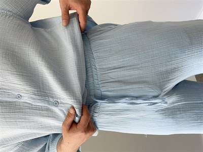 Müslim Kumaş Şort Buz Mavi