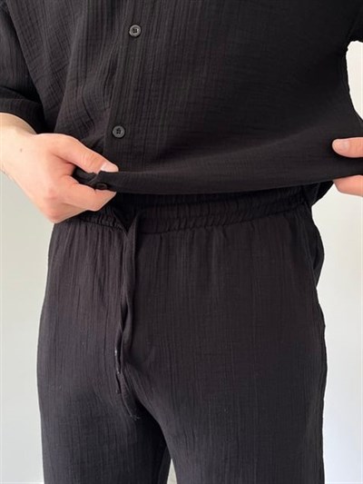 Müslim Kumaş Şort Siyah