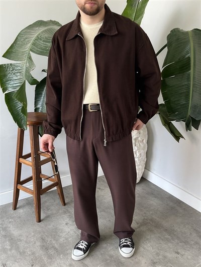 Oversize  Kahverengi Bomber Ceket