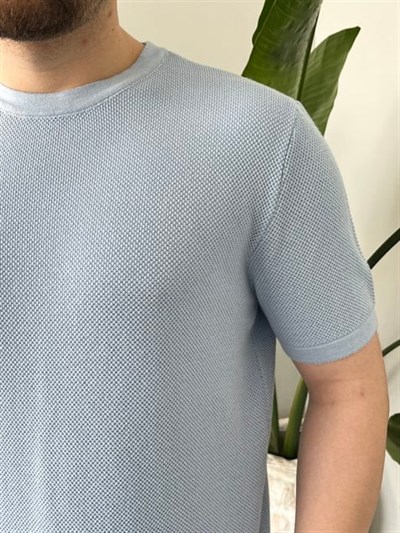 Pirinç Örgülü Basic Triko Bebek Mavisi