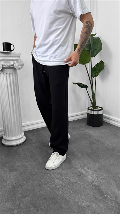 SW Pileli Baggy Jogger Siyah