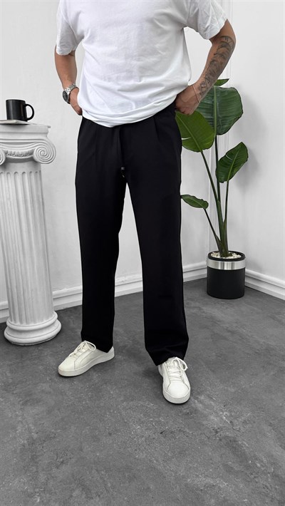 SW Pileli Baggy Jogger Siyah
