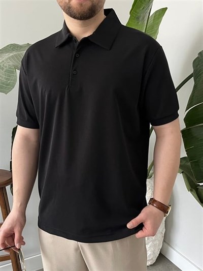 Siyah  Modal Kumaş Basic Tişört