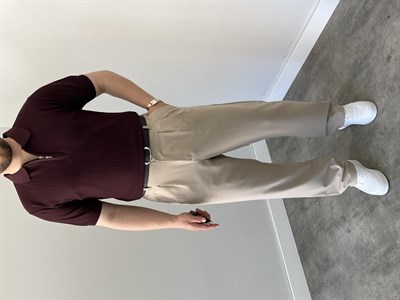 Bordo  Fermuarlı Triko Polo Tshirt