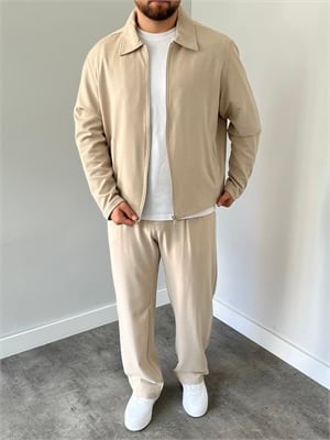 Premium Ceket Pantolon Takım Krem