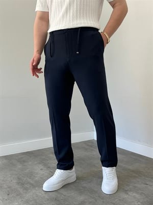Premium Rahat Kalıp Siyah Kumaş Pantolon 