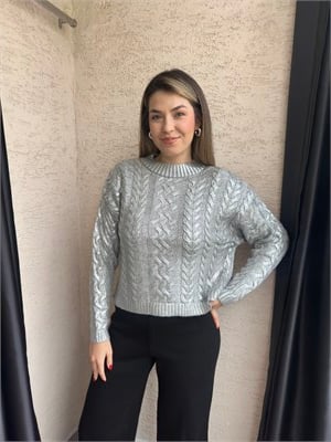 Gri Gümüş Varaklı  Kazak