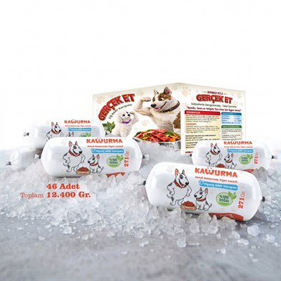 Kavurma Pişmiş Barf Köpek Maması 12.4 Kg - 271 g x 46