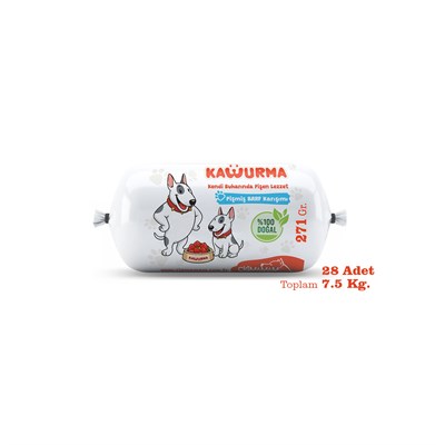 Kavurma Pişmiş Barf Köpek Maması 7.5 Kg - 271 g x 28