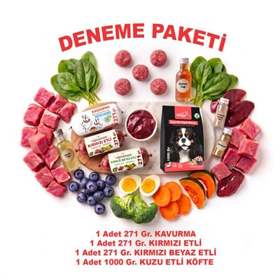 Tanışma Paketi Kavurma Barf Kırmızı ve Beyaz Etli Çiğ Mama Çeşitleri 4 Paket Tanışma Paketi Çiğmamam Barf