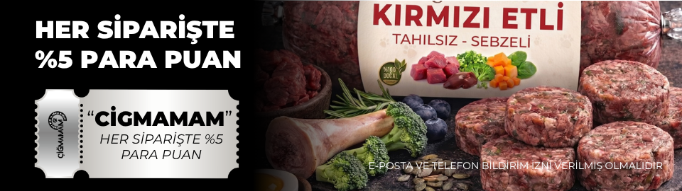 Çiğmamam Barf ile ilk çiğ mama siparişinizde yüzde 10 indirim!