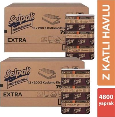 Selpak Dispenser (z )havlu 12x 200 Lü 4800 Yaprak 2 Koli