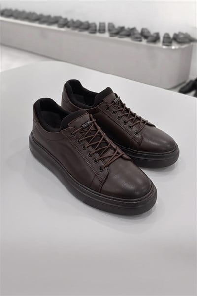 Karaden 1943 Erkek Hakiki Deri Kahverengi Sneaker & Spor