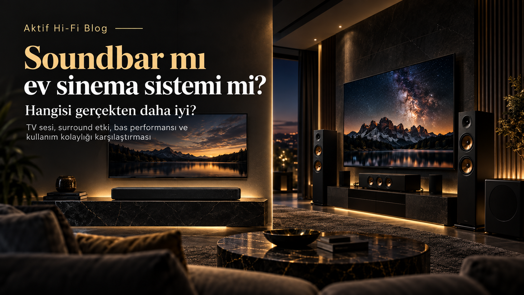 Soundbar mı ev sinema sistemi mi karşılaştırması - Aktif Hi-Fi