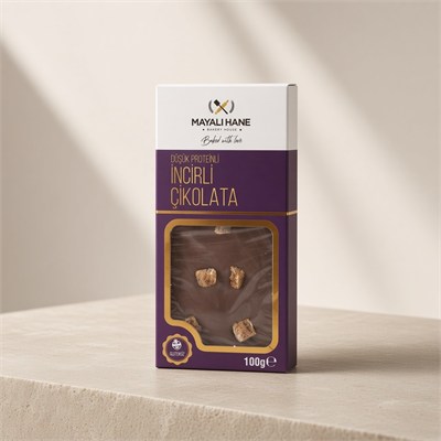 Mayalı Hane Düşük Proteinli İncirli Çikolata 100 gr