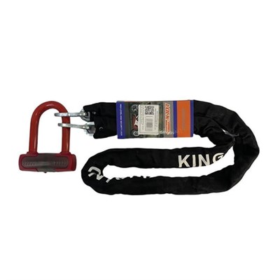 Lock Kinguard 8x8x1500mm Halat ve Zincir Kilit Kırmızı