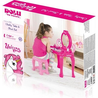 DOLU-2561 UNICORN TABURELI GUZELLIK MASASI 4