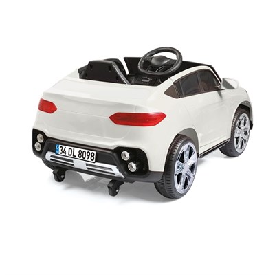 DOLU-8189 DOLU GRANDEX 12 VOLT KUMANDALI KIRIK BEYAZ AKULU ARABA 1