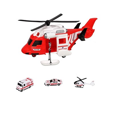 ERN-2004 HEROES TOYS HELIKOPTER AMBULANS SETI ARABALI 12