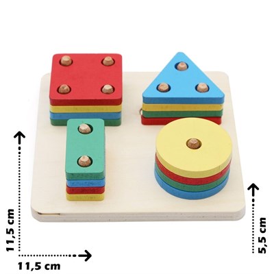HMH-048 4 LU KARE GEOMETRIK YERLI BOYALI 40