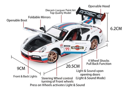 KZL-2420C PORSCHE 1/24 KUTULU MODEL ARABA 24