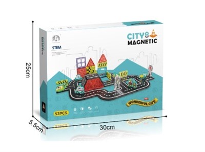 KZL-CH1417 MANYETIK SEHIR BLOKLAR 7.5 CM 53 PARCA 12