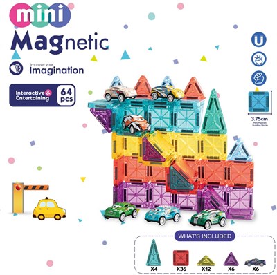 KZL-CH1521 MANYETIK BLOCK ARABALI 3.75CM 64PCS 24