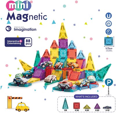 KZL-CH1527 MANYETIK BLOCK ARABALI 3.75CM 88 PCS 18