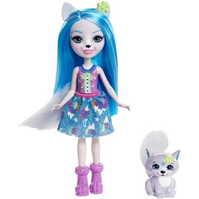 MATE-FRH40 ENCHANTIMALS  WINSLEY WOLF DOLL TROOPER FIGURE 8