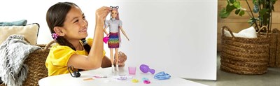 MATE-GRN81 BARBIE LEOPAR DESENLI SACLAR BEBEGI 6