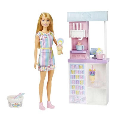 MATE-HCN46 BARBIE DONDURMA DUKKANI OYUN SETI 6