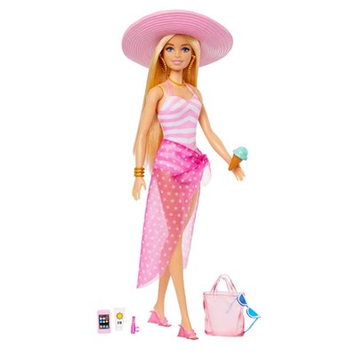 MATE-HPL73 BARBIE  PLAJ GUNU OYUN SETI BARBIE  4