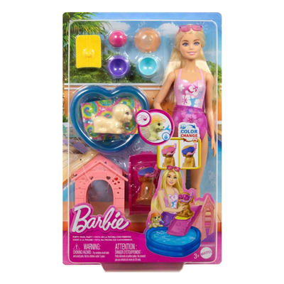 MATE-JBF35 BARBIE KOPEKCIKLE HAVUZ PARTISI OYUN SETI 4