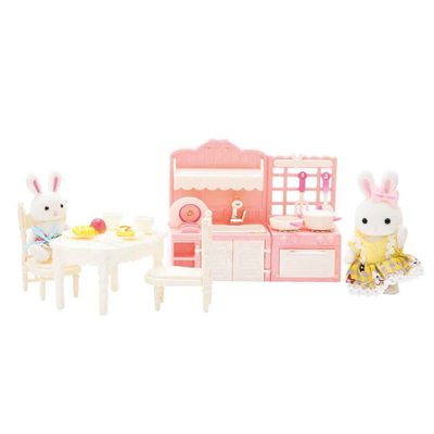 MEGA-06626 MINI TAVSAN CIFT KATLI MUTFAK OYN SET 6
