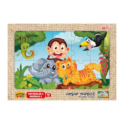 RED-KM5330 KUMTOYS AHSAP YAPBOZ KUCUK BOY 24X34  48