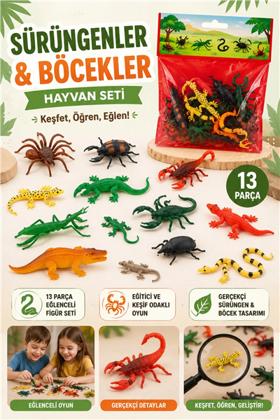 SUN-S00000716 SURUNGENLER VE BOCEKLER POSET 13LU 48