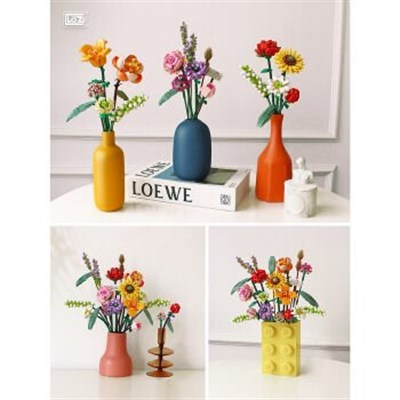 VGN-LZ1658 LOZ EBEDI CICEKLER HIBISCUS ZAMBAK PAPATYA ORTANCA 456 PRC BLOCK 12