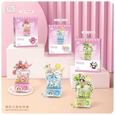VGN-LZ1680 LOZ SEVIMLI GASHAPON MAKINELERI PEMBE 428 PRC BLOCK OYUNCAK 24