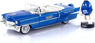 Jada Toys M&M's 1:24 Ölçekli 1956 Cadillac El Dorado Dökme Metal Araba