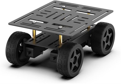 LewanSoul 4WD Akıllı Şasi Araba Kiti, Alüminyum Alaşımlı Şasi, TT Motor