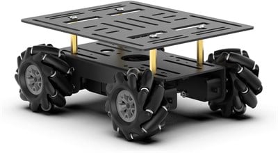 LewanSoul Mecanum Robot Şasi Araba Kiti, 360° Çok Yönlü Tekerlek, Alüminyum Alaşımlı Gövde
