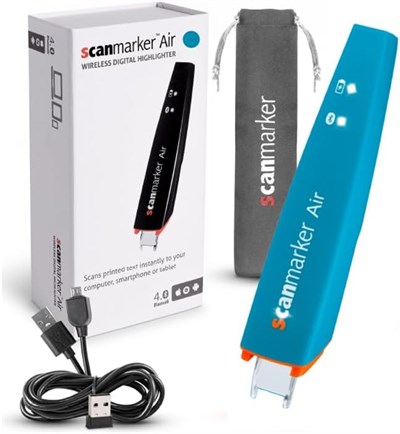 Scanmarker Air Pen Tarayıcı, Okuma Kalemi ve Tercüman - iOS, Android - Mavi