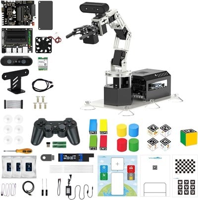 Yahboom 6DOF Programlanabilir Robotik Kol Kiti, 3D Uyarlanabilir Kavrama Özelliği - (Standart - Nano 4GB Yok)